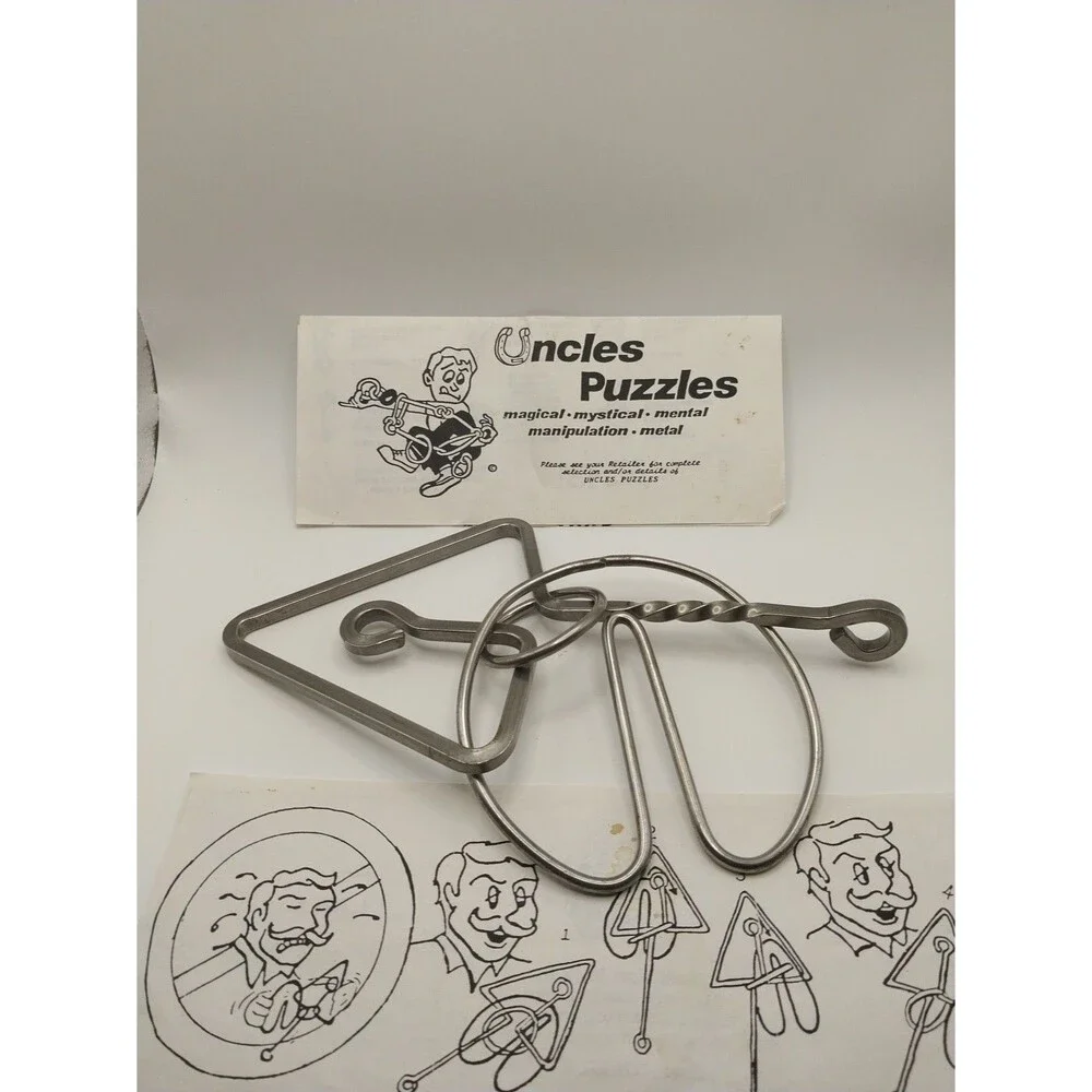 Uncles Puzzles Challenger Metal Disentanglement Intense Difficulty Vintage